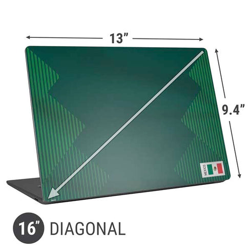 Mexico Soccer Flag Universal Laptop 16in (13 x 9.4in) Skin